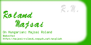 roland majsai business card